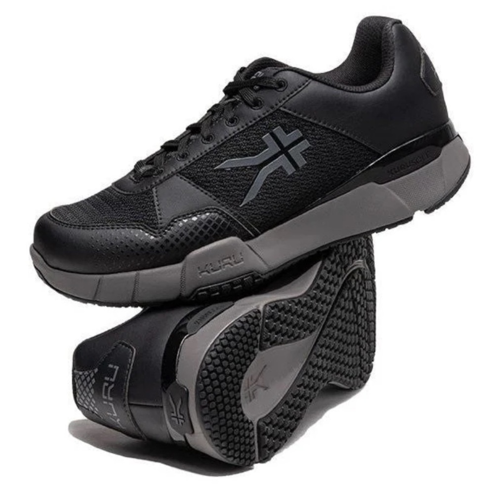 Kuru Shoes Quantum 2 Jet Black/Slate Gray New Plantar Fasciitis Sneakers Size 13